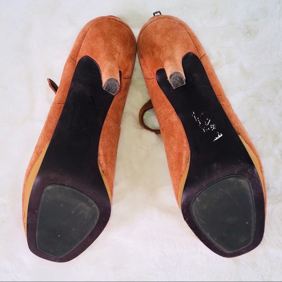 Bacio61 Violino Rust Leather Suede Mary Janes - Picture 5 of 6